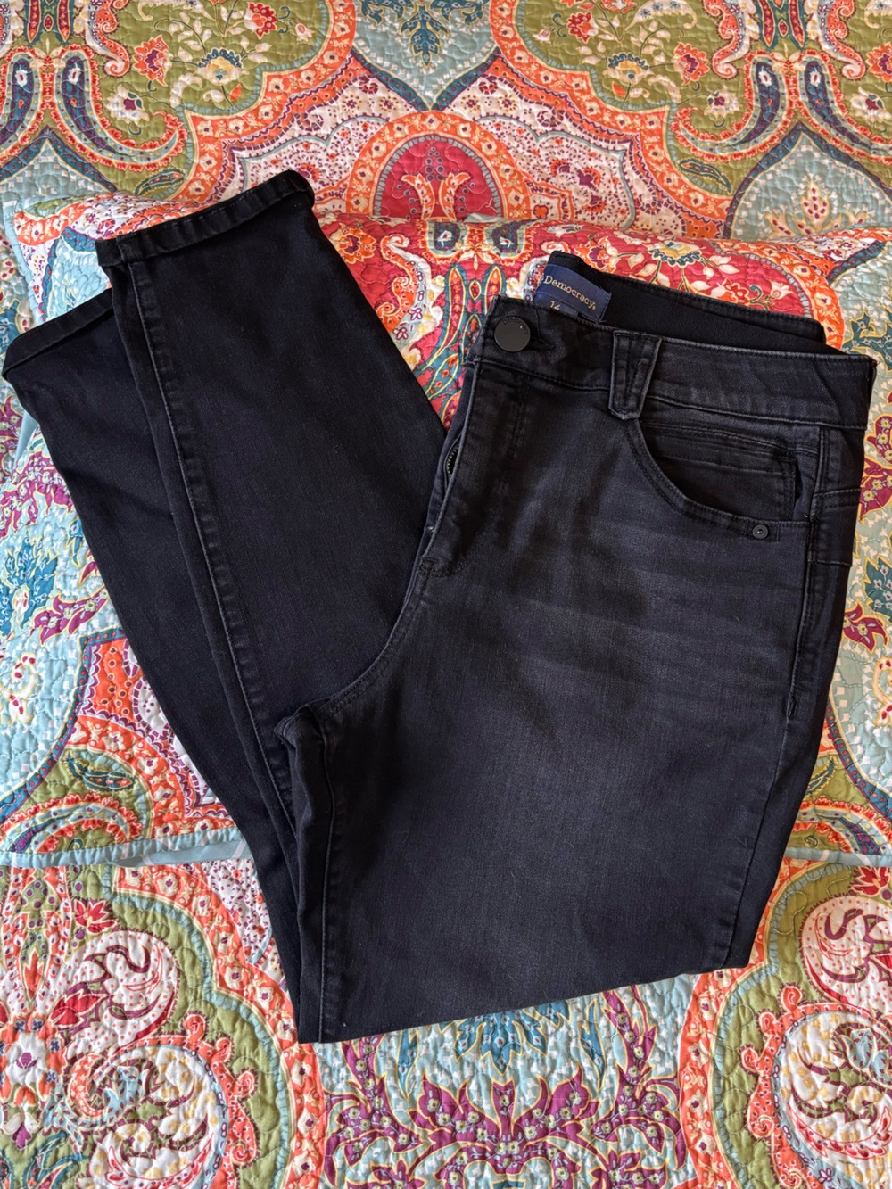 Closer nClosing Sale - Democracy Black Denim Jeans with Branded  black button